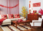 Phòng khách mới đón Tết tới