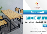 Nội Thất Tùng Lâm - Đơn vị sản xuất bàn ghế nhà hàng theo yêu cầu tại quận 12, TPHCM