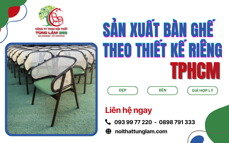 sản xuất bàn ghế theo thiết kế riêng TPHCM