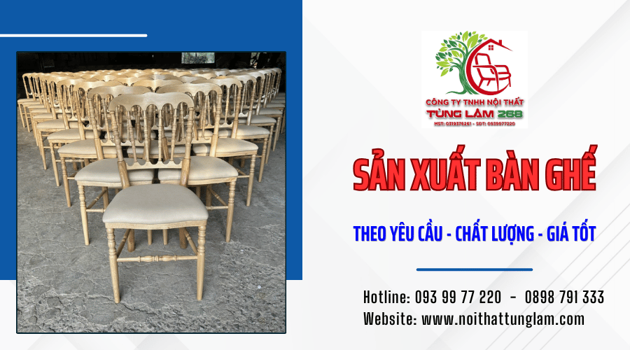 sản xuất bàn ghế theo yêu cầu TPHCM