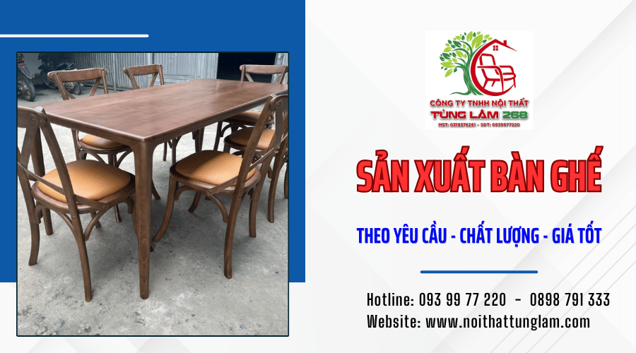 sản xuất bàn ghế theo yêu cầu TPHCM