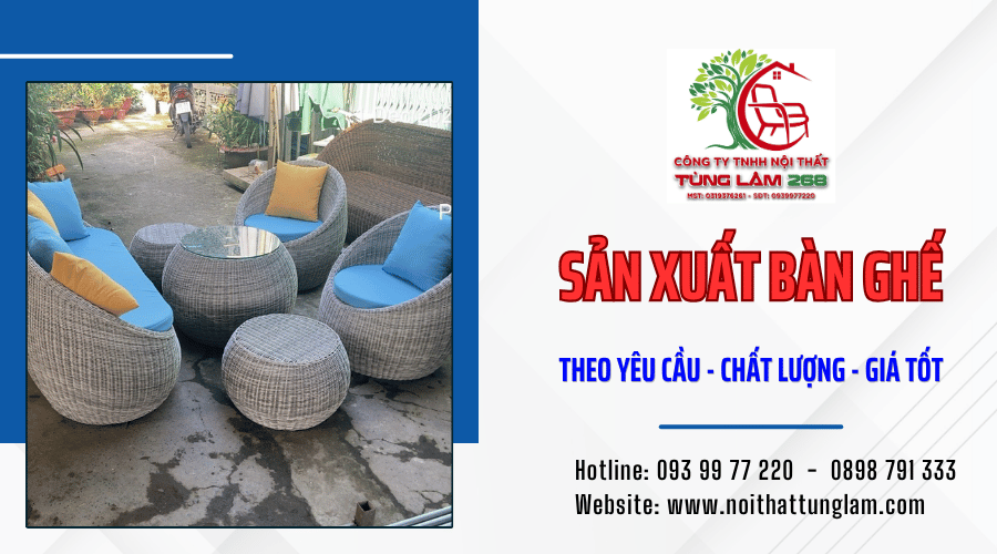 sản xuất bàn ghế theo yêu cầu TPHCM