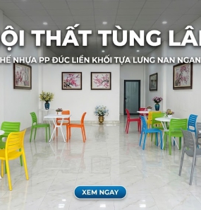 Ghế Nhựa PP Đúc Liền Khối Tựa Lưng Nan Ngang Cao Cấp – Noithattunglam.com