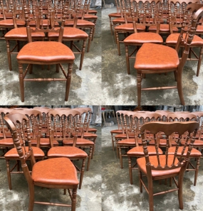 Ghế napoleon Khung gỗ mặt bọc nệm theo yêu cầu
