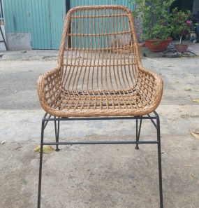 Ghế ngoài trời đan dây mây nhựa MN01