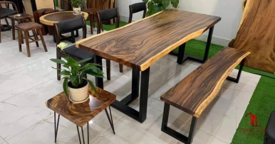 BÀN GHẾ GỖ NGUYÊN TẤM