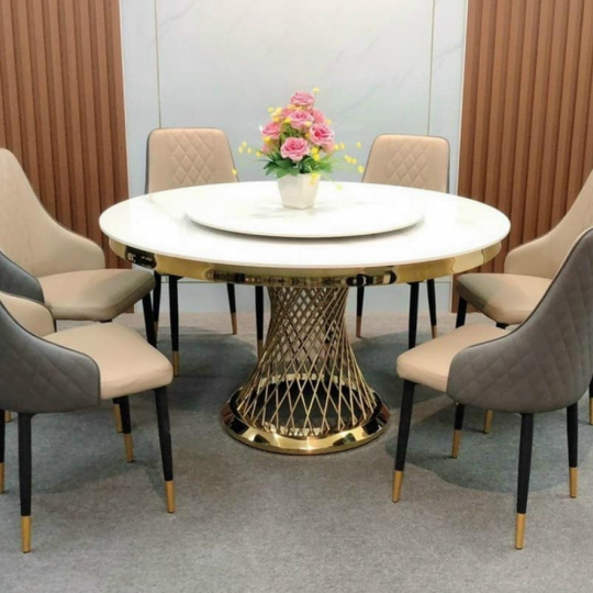 bàn ăn hai tầng soay