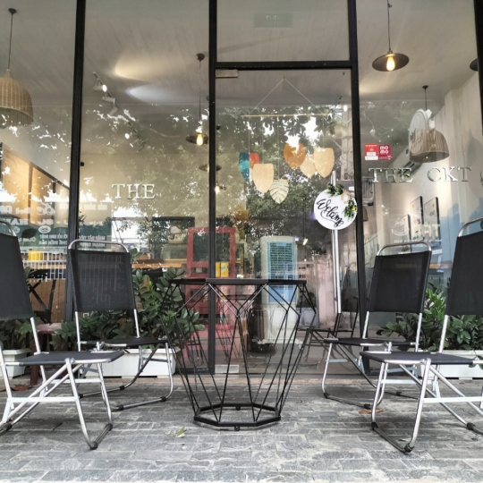 Bộ Ghế Chân Xếp Cà Phê Khung Inox 201