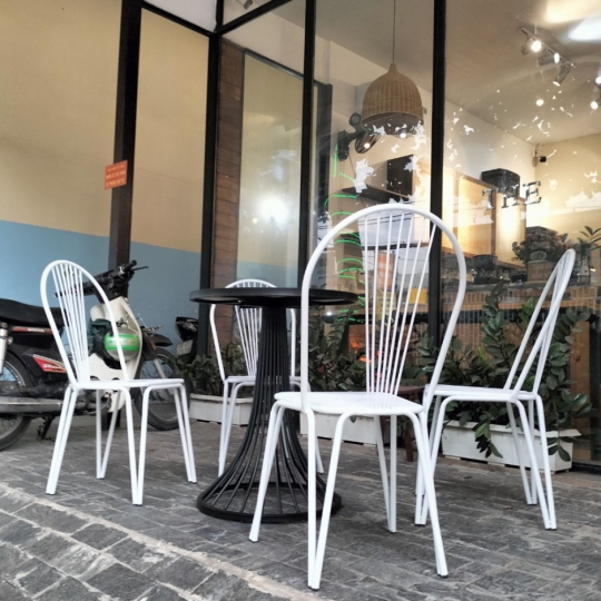 Ghế sắt uốn tolex quạt