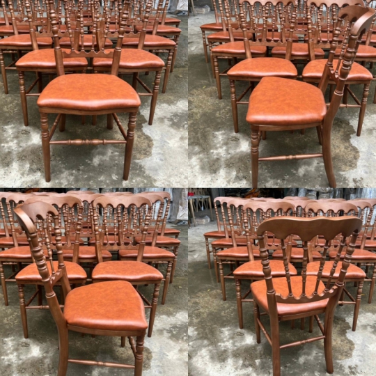Ghế napoleon Khung gỗ mặt bọc nệm theo yêu cầu