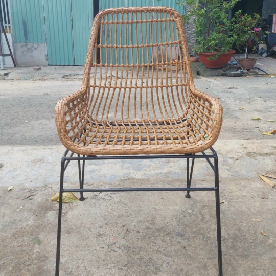 Ghế ngoài trời đan dây mây nhựa MN01