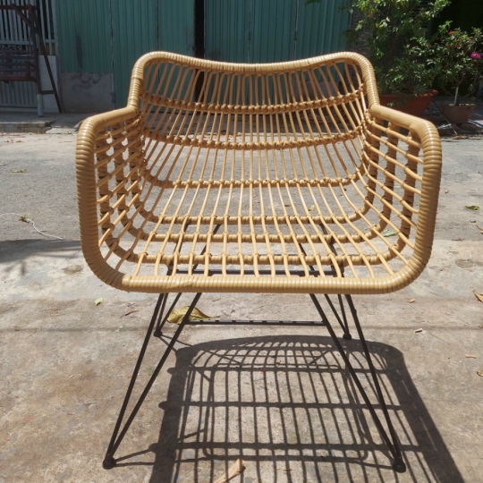 Ghế ngoài trời đan dây mây nhựa MN02