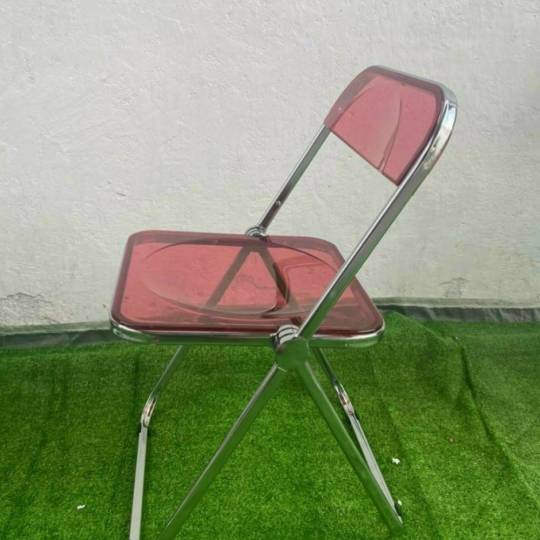 ghế mặt nhựa trong suốt khung inox 304