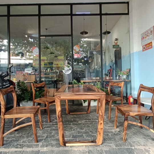 BỘ BÀN ĂN GỖ ME TÂY TỰ NHIÊN LUCKY 440