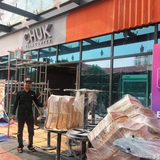 công trình cho chuỗi CHUCK COFFE tại siêu thị LAPEN CENTER Vũng Tàu