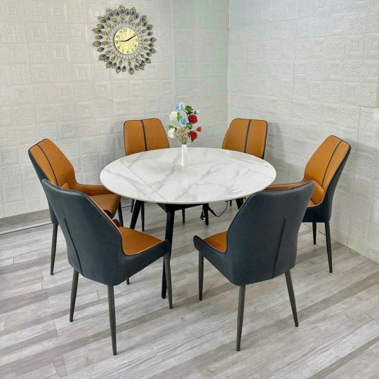 Ghế Ăn VENO Kết Hợp Với Bàn Tròn Bếp Từ 